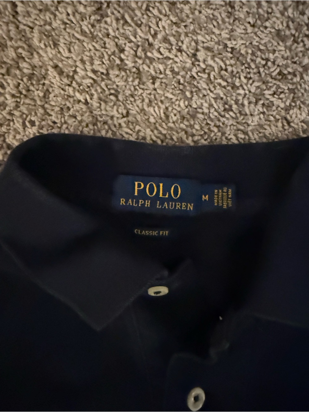 Ralph Lauren Navy Polo with Light Blue Pony - Picture 3 of 4